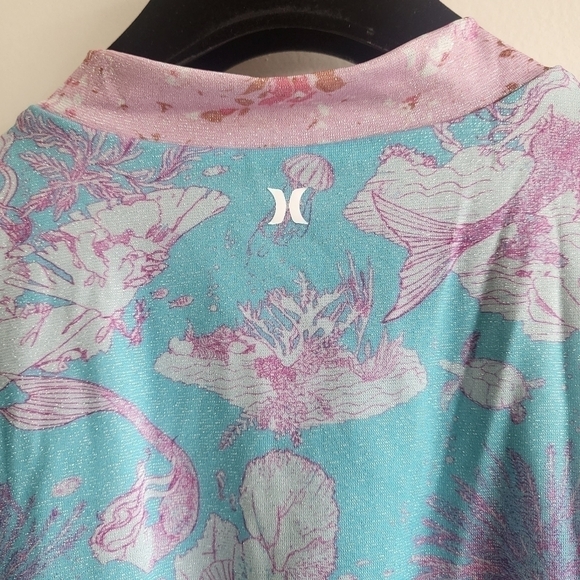 New LoveShackFancy x Hurley Cropped Bomber Jacket Under The Sea NWT Small - Picture 11 of 16